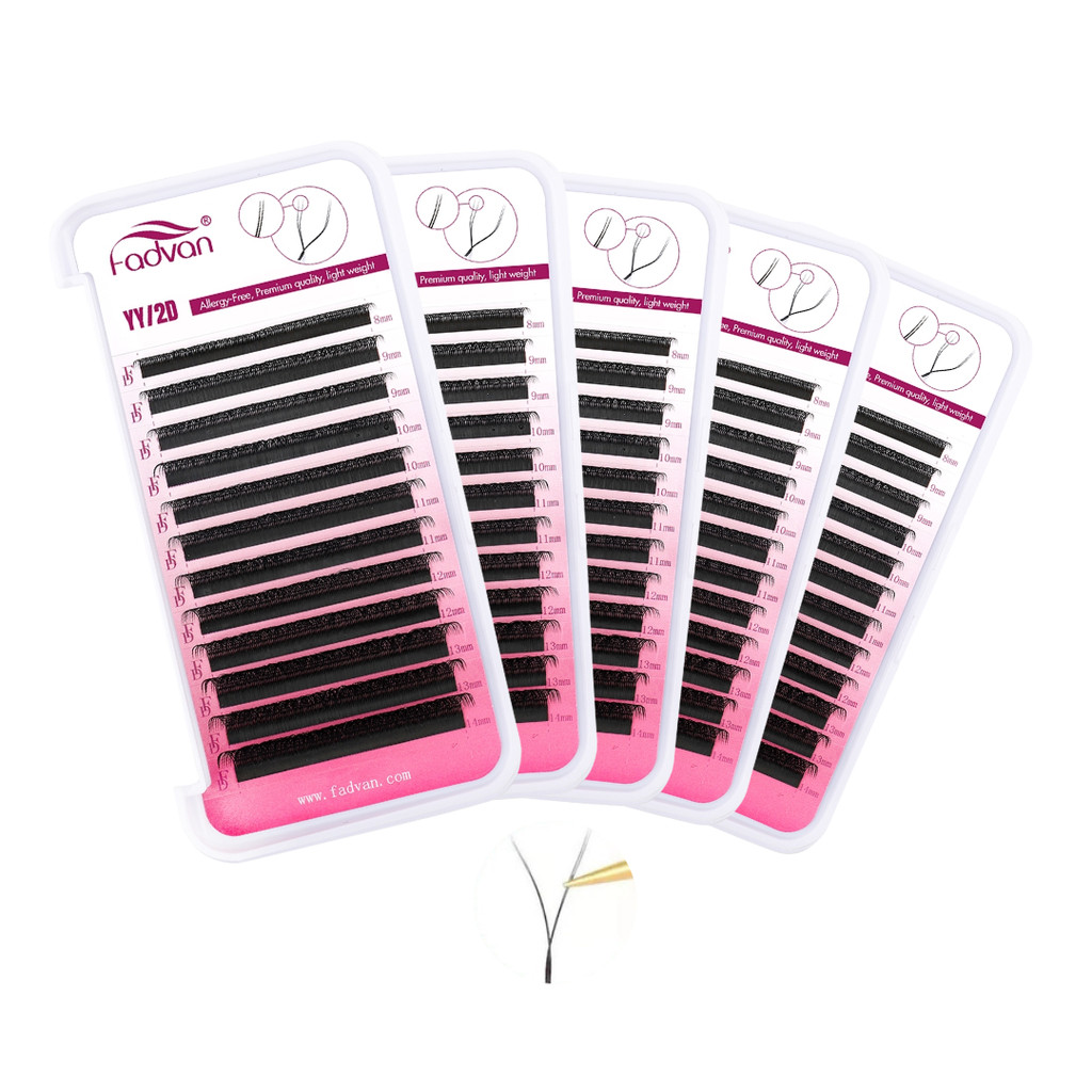 KIT 5 CAIXAS CILIOS FADVAN YY CURVATURA D 0,07mm