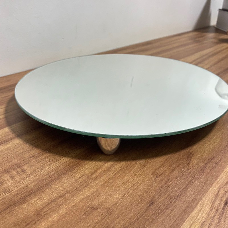 Prato para bolo 35cm redondo bandeja decoração suporte espelhado