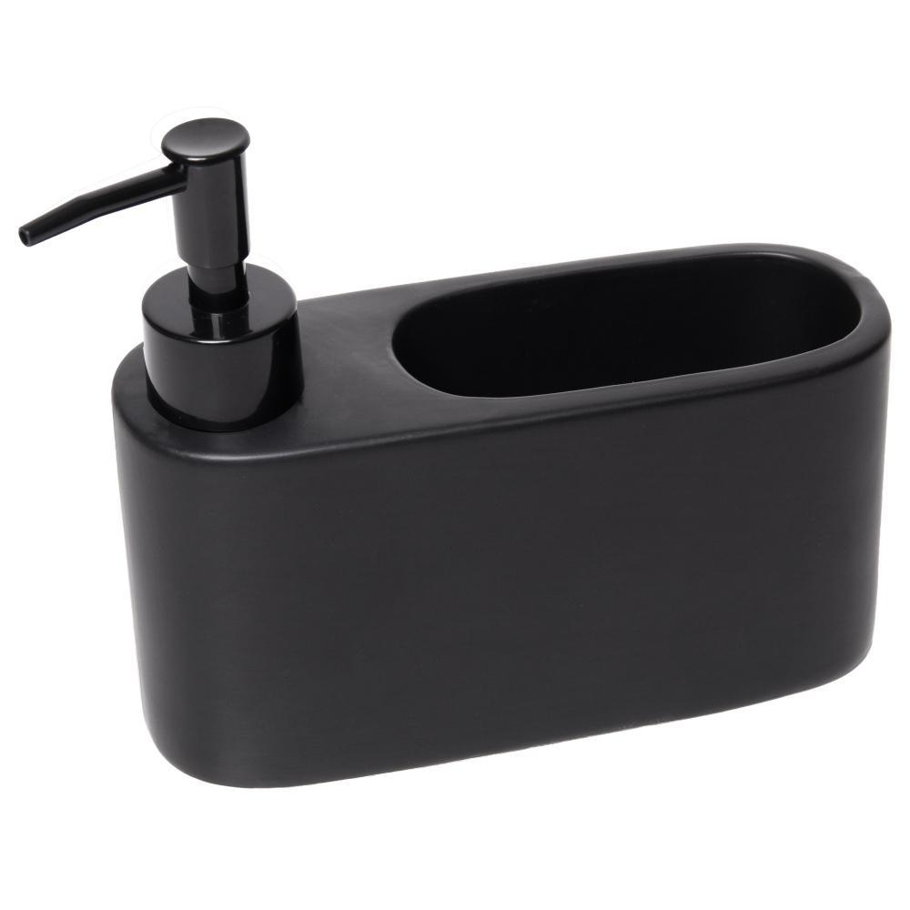 Porta Detergente Líquido com Suporte para Esponja Preto 490
