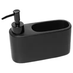Porta Detergente Líquido com Suporte para Esponja Preto 490