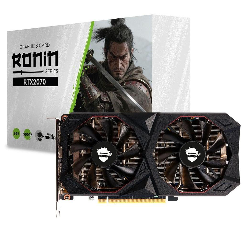 Placa de Vídeo Gamer Ninja NVIDIA GeForce RTX 2070 Ronin, 8GB, GDDR6, Ray Tracing, GN-PV-NVRTX20708D6