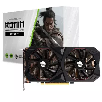 Placa de Vídeo Gamer Ninja NVIDIA GeForce RTX 2070 Ronin, 8GB, GDDR6, Ray Tracing, GN-PV-NVRTX20708D6