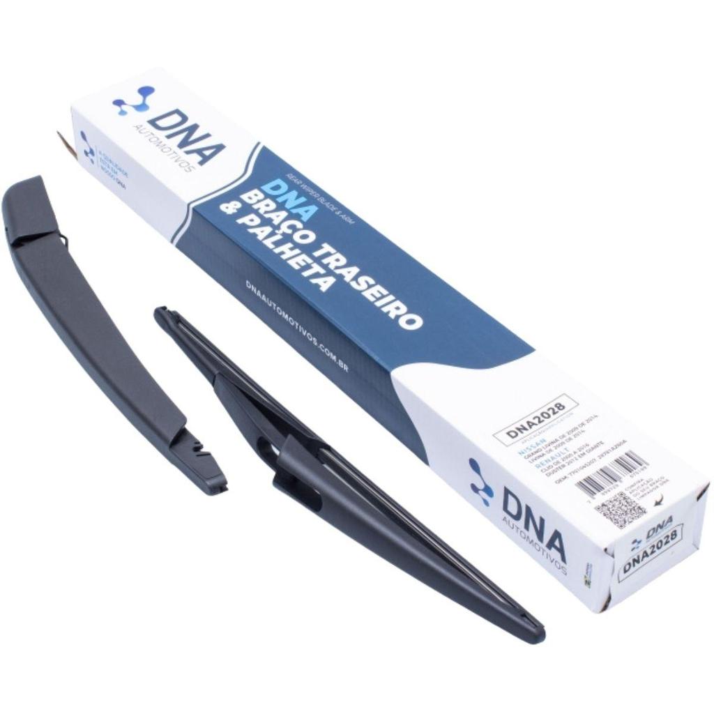 Kit Braço Limpador Traseiro Livina E Grand Livina 2009 A 2014 Clio 2000 A 2016 E Duster 2012 Em Diante DNA2028