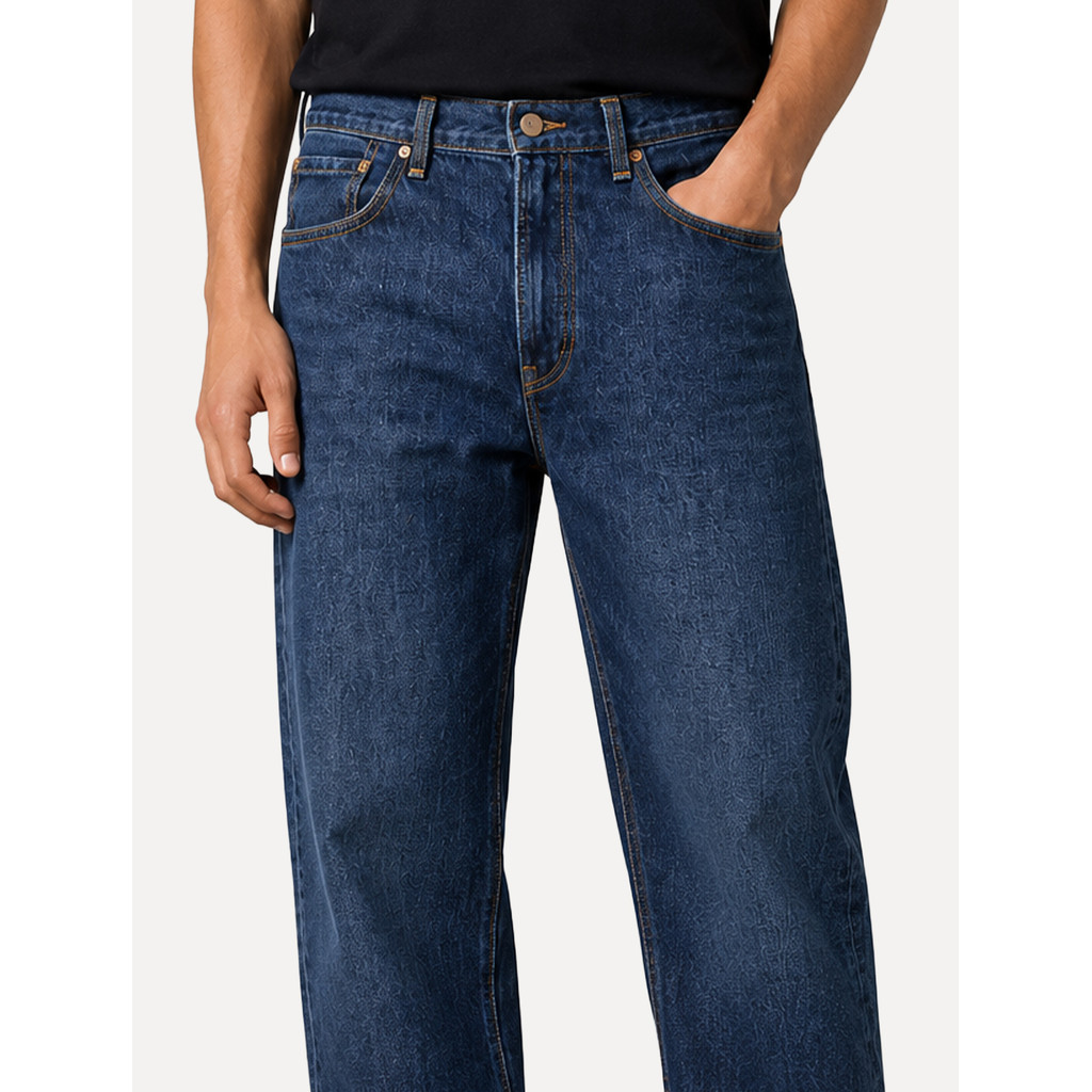 Calça Levis Jeans Masculina 555 Relaxed Straight Jeans Escuro Original