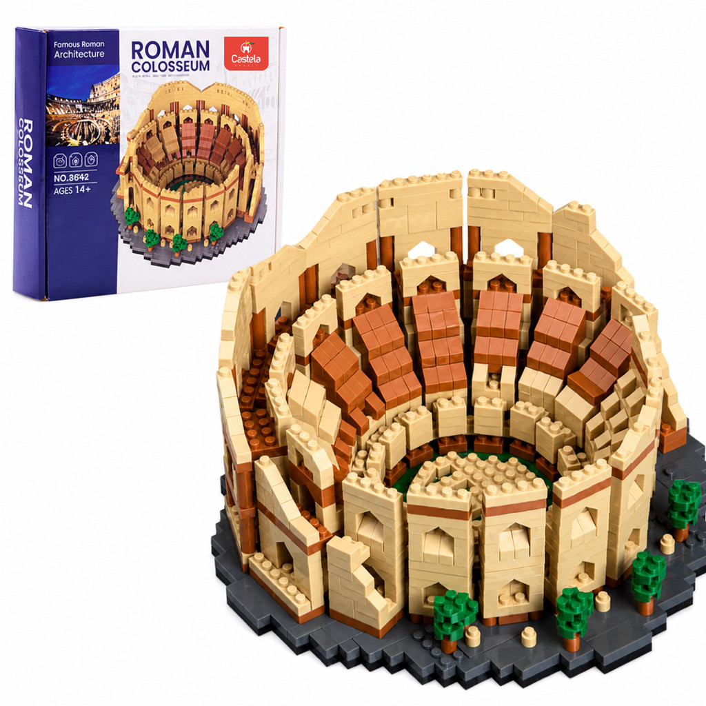 Mini Blocos De Montar Roma Coliseu 1545 Peças - Castela