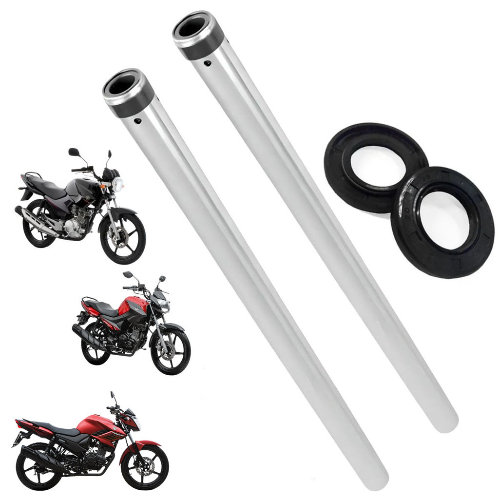 PAR DE TUBO INTERNO BENGALA CILINDRO MOTO YBR FACTOR FAZER 125 150 2000 A 2014 YS 150 Com RETENTOR