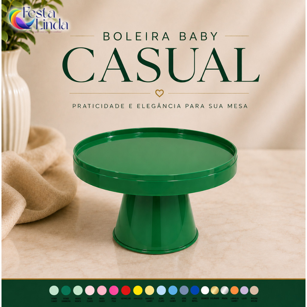 BOLEIRA BABY 18CM CASUAL DIVERSAS CORES