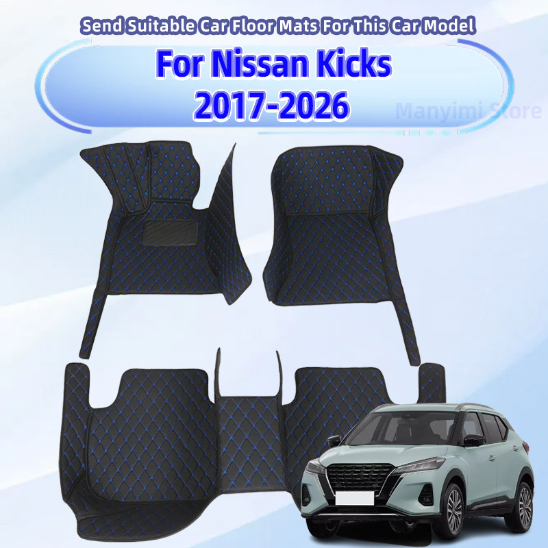 Tapetes De Carro Para Nissan Kicks 2017-2026 Pé Tapete Acessórios Interiores Automóveis 2025 2024 2023 2022 2021 2020 20