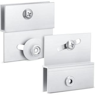 Yaocom 2 Peças M 6054 Conjunto de Roldanas para Porta de Chuveiro Sem Moldura, Roldana Superior, Roda Plástica Redonda d