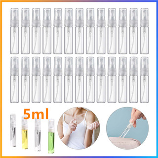 Mini frasco de Spray de 5ml, garrafa vazia de vidro recarregável transparente 30-150 peças, pulverizador de Perfume