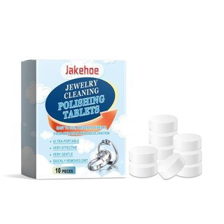 Pastilhas Efervescentes para Limpeza de Joias Jakehoe, Pastilhas para Remoção de Manchas e Manutenção de Joias para Anéi