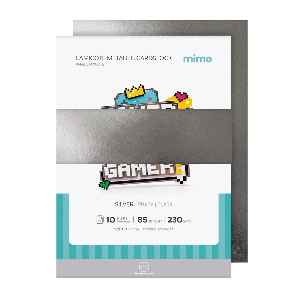 Papel Lamicote Mimo Prata - A4 - 230 g - 10 folhas