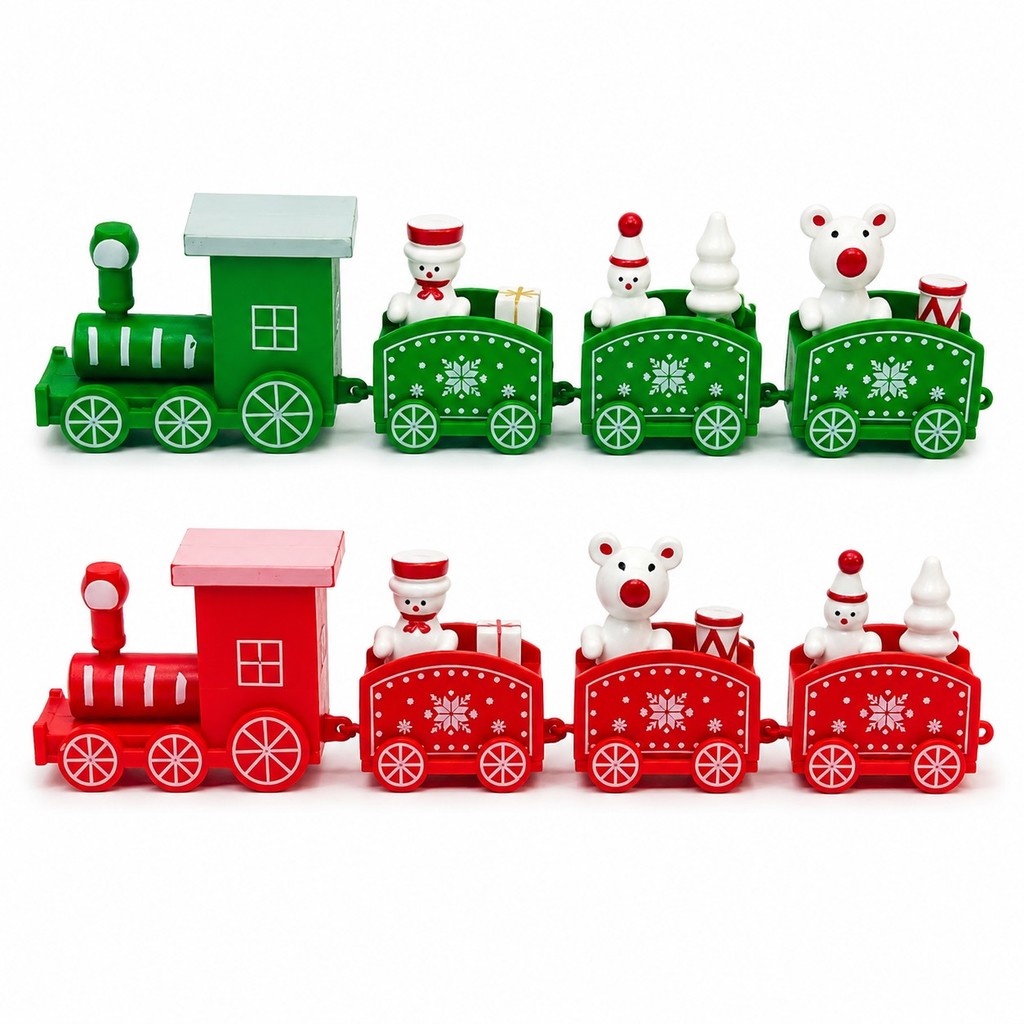 Enfeite De Natal Trenzinho De Plástico Natalino 18cm Decoração Casa