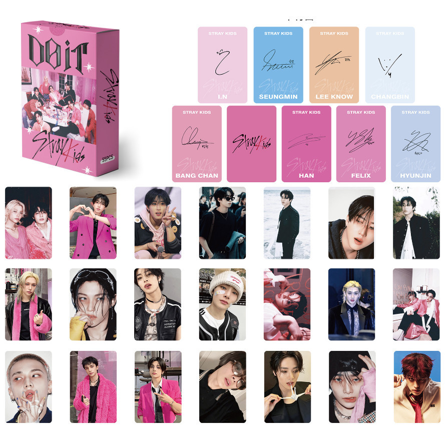 50-119pcs STRAY KIDS Holographic Laser Lomo cards SKZ Magic School Album Photocards Straykids HYUNJIN FELIX BANGCHAN CHANGBIN HAN I.N LEE KNOW Postcards