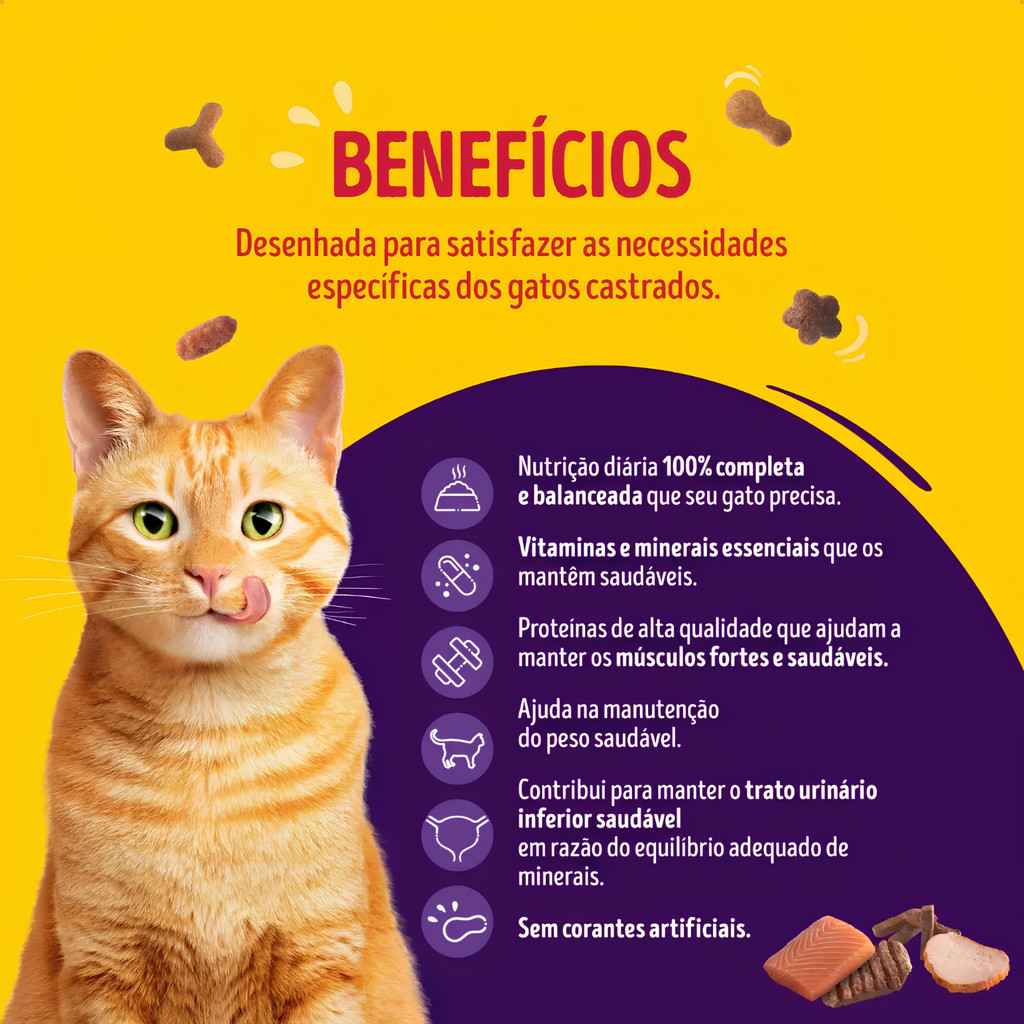 Ração Gato Friskies Megamix para Gatos Castrados 2,5kg — imagem 2 de 2