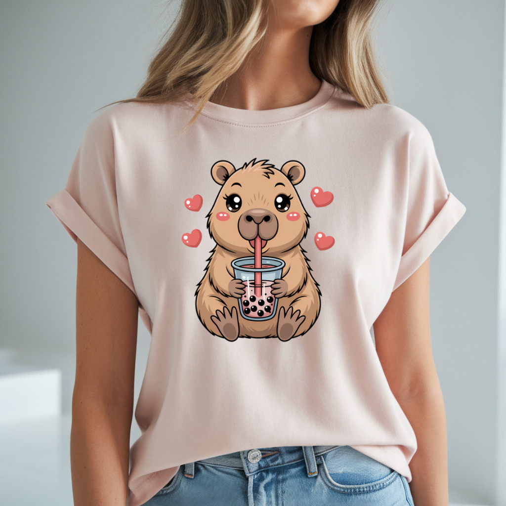 Camisa Feminina Algodão Premium Capivara FoFa Camiseta Moda Verão Exclusiva Blusa Confortável Exclusiva