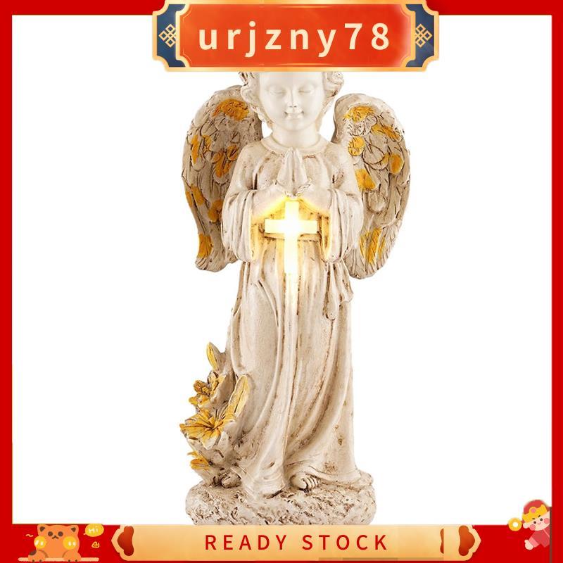 Luz Solar De Estatuetas De Anjo , Estátuas Solares De 12 " Para Jardim Externo , Decoração De Quintal , Destaque De Cami