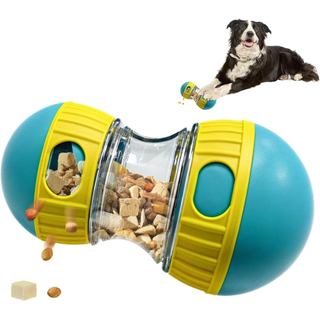 Brinquedo Interativo Dispensador de Petiscos para Cães, Bola Alimentadora Ajustável para Alimentação Lenta e Estímulo Me