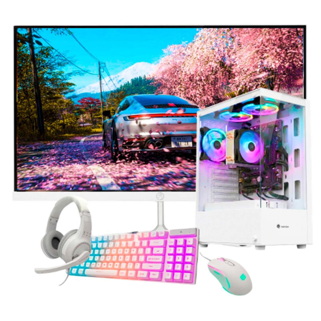 Computador Pc Gamer GTA Ryzen 7 5700G SSD 512GB Nvm 32GB RAM DDR4 Monitor Led 23