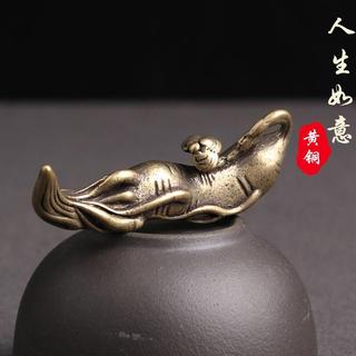 Life Ruyi Copperware Estudo Quatro Tesouros Porta-canetas criativo Porta-canetas Enfeites Chá Pet Caligrafia Caligrafia 