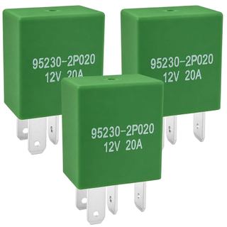Relé 95230-2P020 (Pacote com 3) 12V 20A 4 Pinos SPST Relé Automotivo Compatível com Hyundai Elantra Sonata Santa Fe, Kia