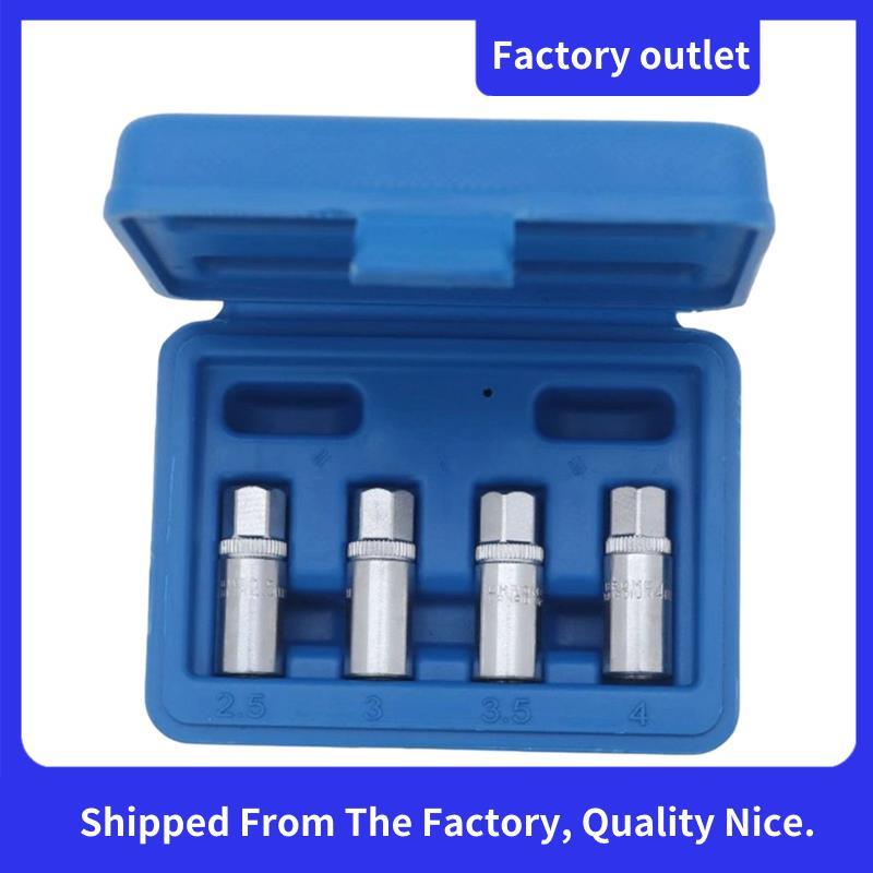 Para Kit De Ferramentas De Reparo De Automóveis Conjunto Extrator De Parafuso Prisioneiro De 4 Peças 1/4 Unidade Soquete