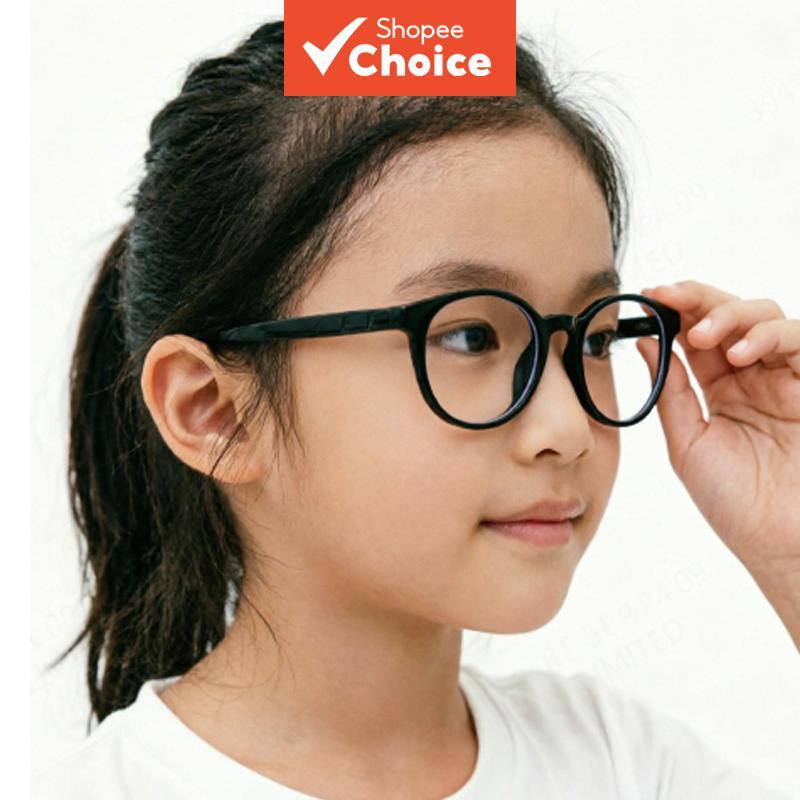 Óculos Infantis Anti-Luz Azul , Armação Óptica Redonda , Meninos , Meninas , Computador , Proteção Para Os Olhos