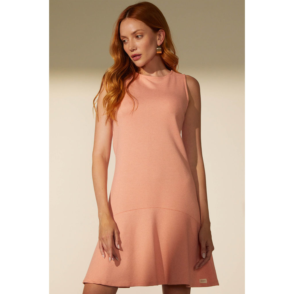 Vestido Sem Mangas Feminino Comfy Marialícia Laranja
