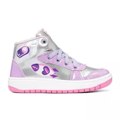 Tênis Infantil katlen Dos Rosa DDR03K Cano Médio Lilás Prata 28 ao 35