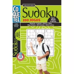Livro Coquetel Sudoku 241 | Fácil, Médio e Difícil