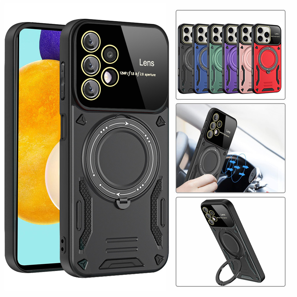 Para Magsafe Anel Magnético Titular Caso Samsung Galaxy A22 A23 A24 A25 A26 A27 A32 A33 A34 A35 A36 A56 A37 A50 A30S A50