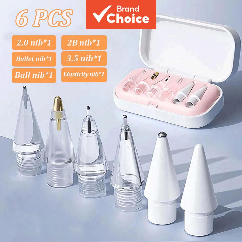 Substituição De Pontas De Lápis 4 Pcs 6 Recarga De Ponta Fina E Macia Para Apple