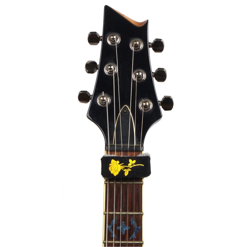 Cordas de guitarra Rockhouse Muter String Mute Fretboard Muting Wrap 18 cm com lindo padrão de flor para guitarras