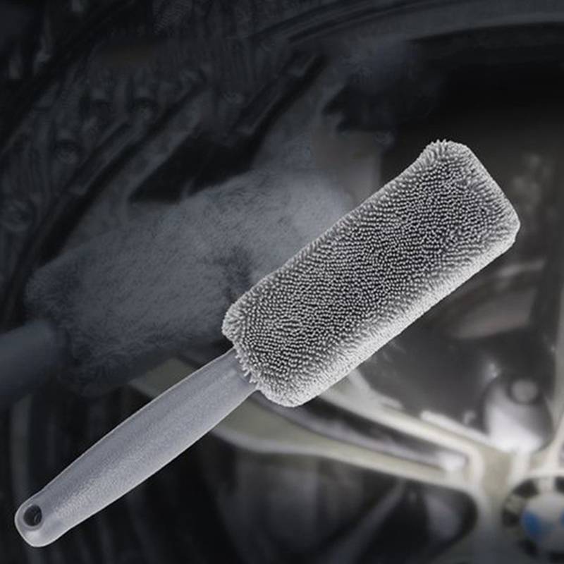 Escova De Limpeza De Microfibra , Detalhamento De Cubo De Pneu De Carro , Alça Longa , Ferramenta De Lavagem Para Porta-