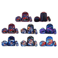 Kit Mochila Escolar Infantil com Lancheira e Estojo Masculino