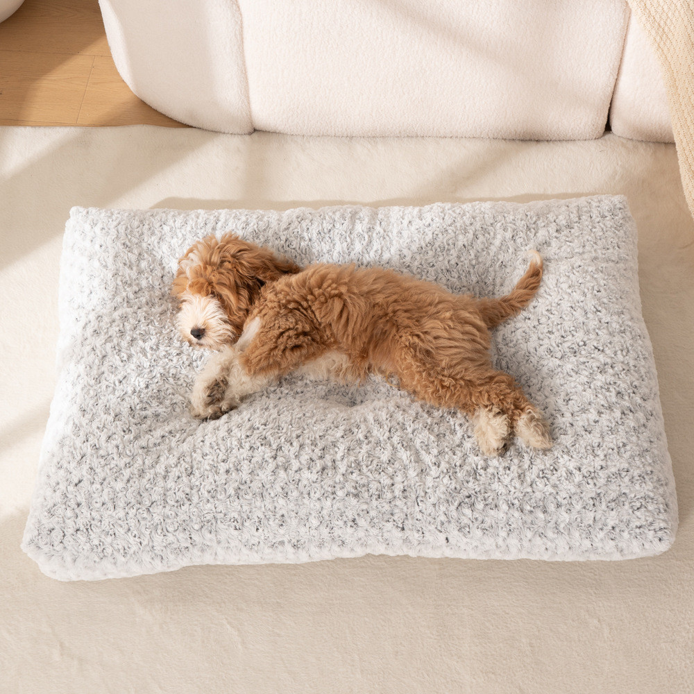 Tapete para animais de estimação tapete de pelúcia inverno quente dormir tapete para animais de estimação cama confortáv