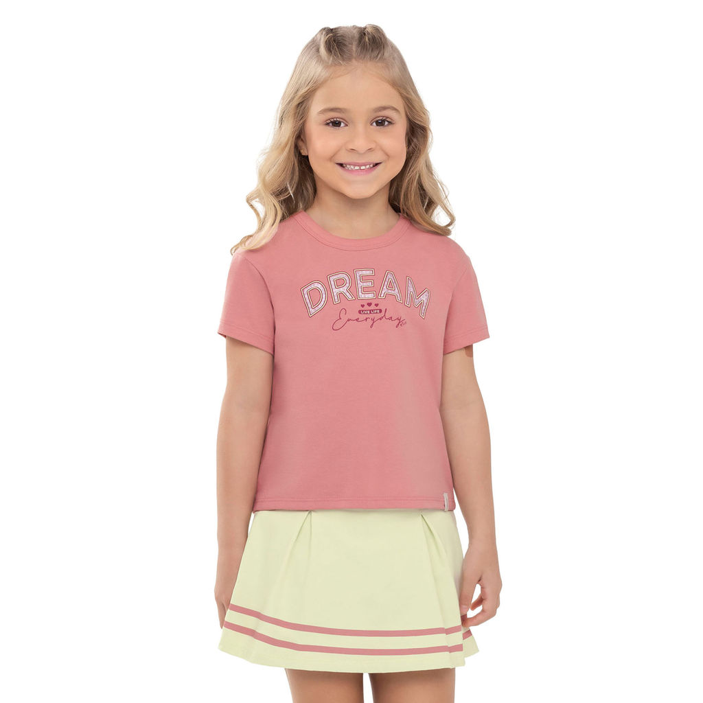 Conjunto Curto Infantil Menina Dream Elian Rosa
