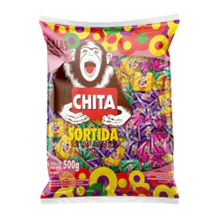BALA MASTIGAVEL (CHITA) SABOR SORTIDA 500G