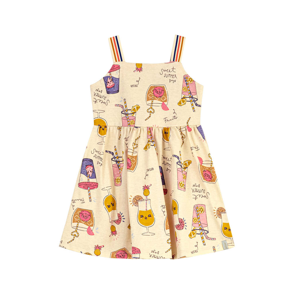Vestido Infantil Menina Estampa Fresh Elian Amarelo — imagem 2 de 2