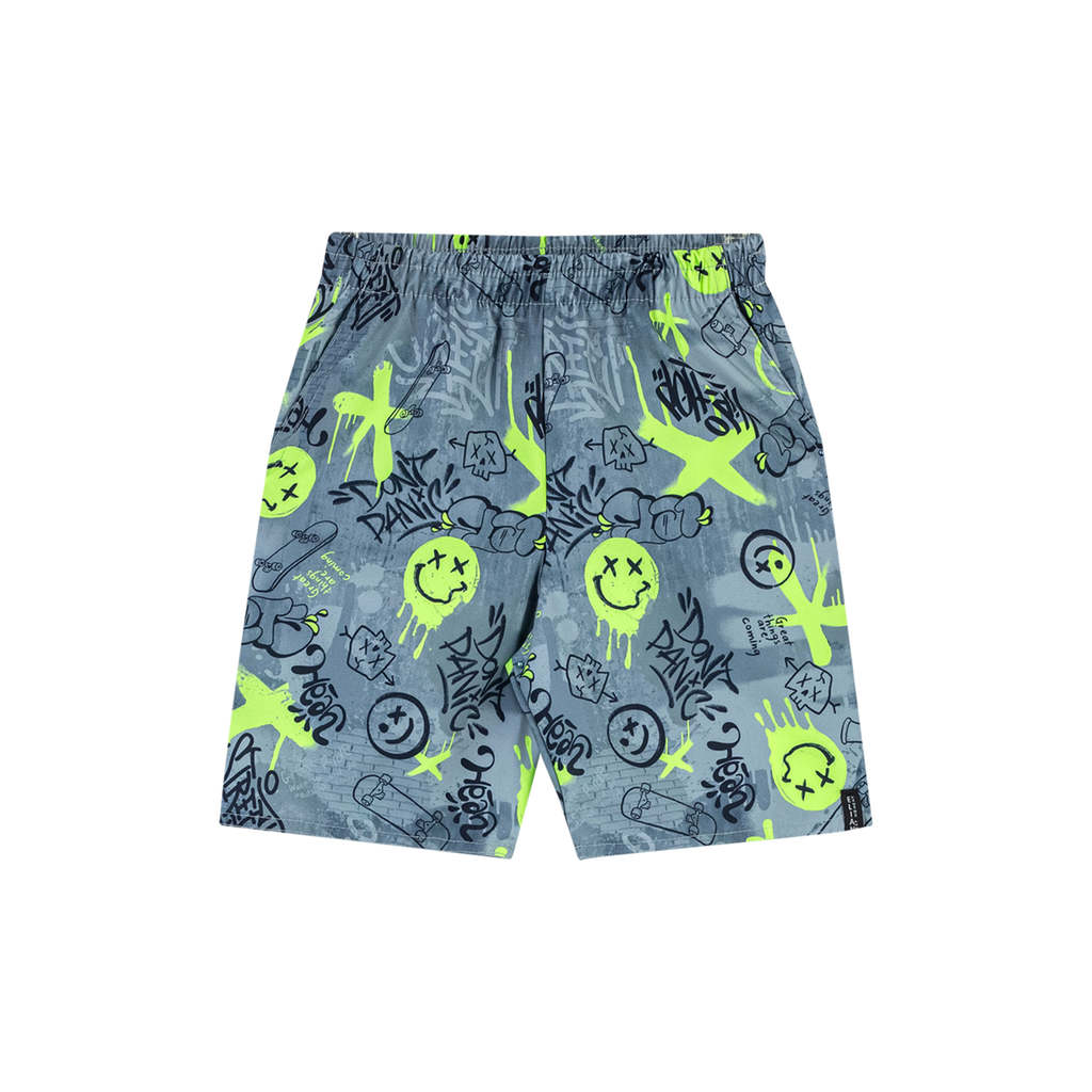 Bermuda Infantil Menino Tactel Com Bolsos Elian Cinza