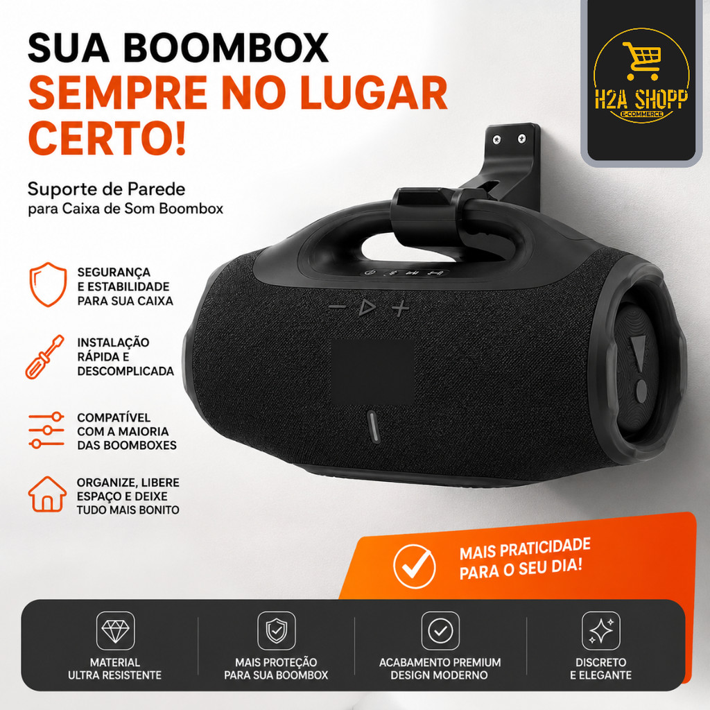 Suporte De Parede Caixa De Som Boombox 1, 2, 3 e 4 Premium