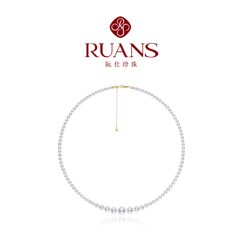 R RUANS/Ruanshi S925 Prata Colar de Pérolas de Água Doce No Humor para Amor Colar de Pérolas Torre Corrente Presente de 