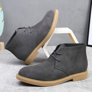 Novas botas Martin casuais masculinas de alta qualidade camurça sapatos masculinos couro genuíno camurça macacão tamanho