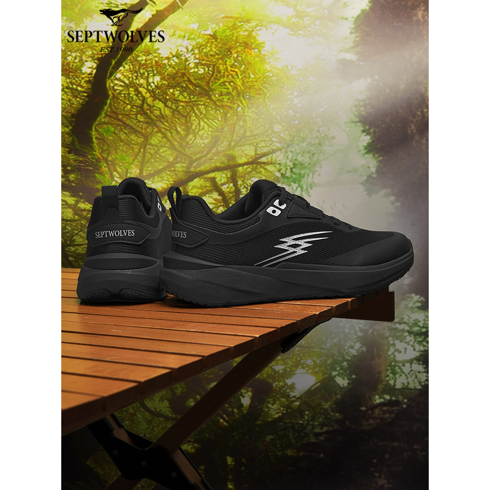 Sete lobos sapatos de malha respirável masculino 2026 sapatos esportivos ao ar livre sola macia sapatos masculinos de ne
