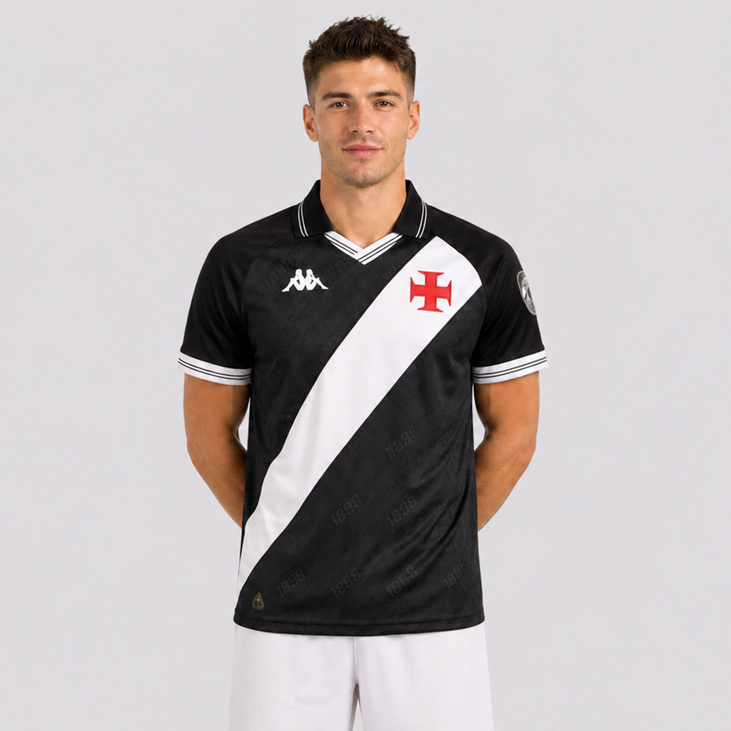 Camisa Kappa Vasco I 2025 Patch Libertadores