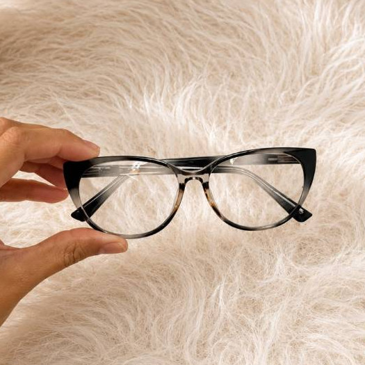Óculos Feminino Gatinho Sem Grau Armação Colorida Fashion Retrô Vintage Moderno Estiloso Para Lentes