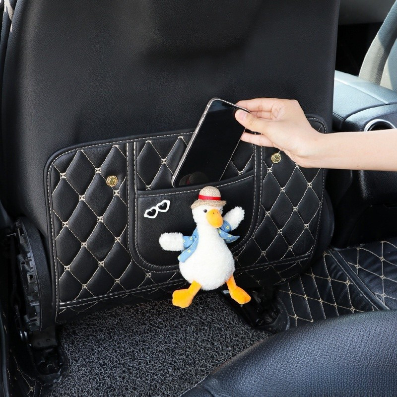 [Novo] 1PCS Encosto Do Banco Carro Capa Protetora Anti-Chute Acessórios Interiores Couro Impermeável Sujeira Em PU
