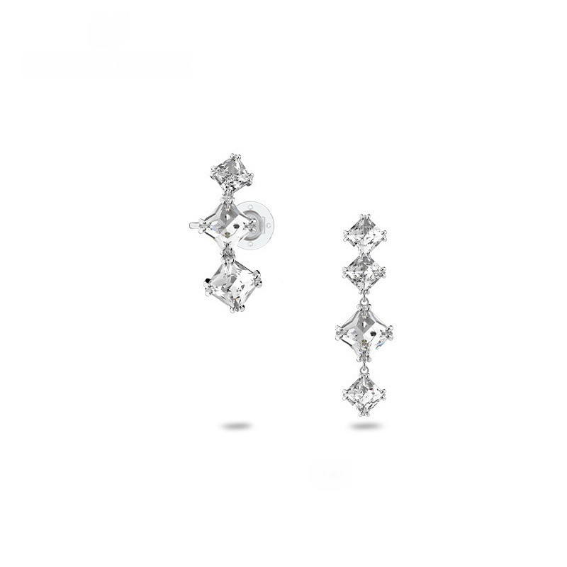 Brincos 70R Millenia em formato de gota, brincos resistentes à descoloração, brincos de prata 925 com diamantes, brincos