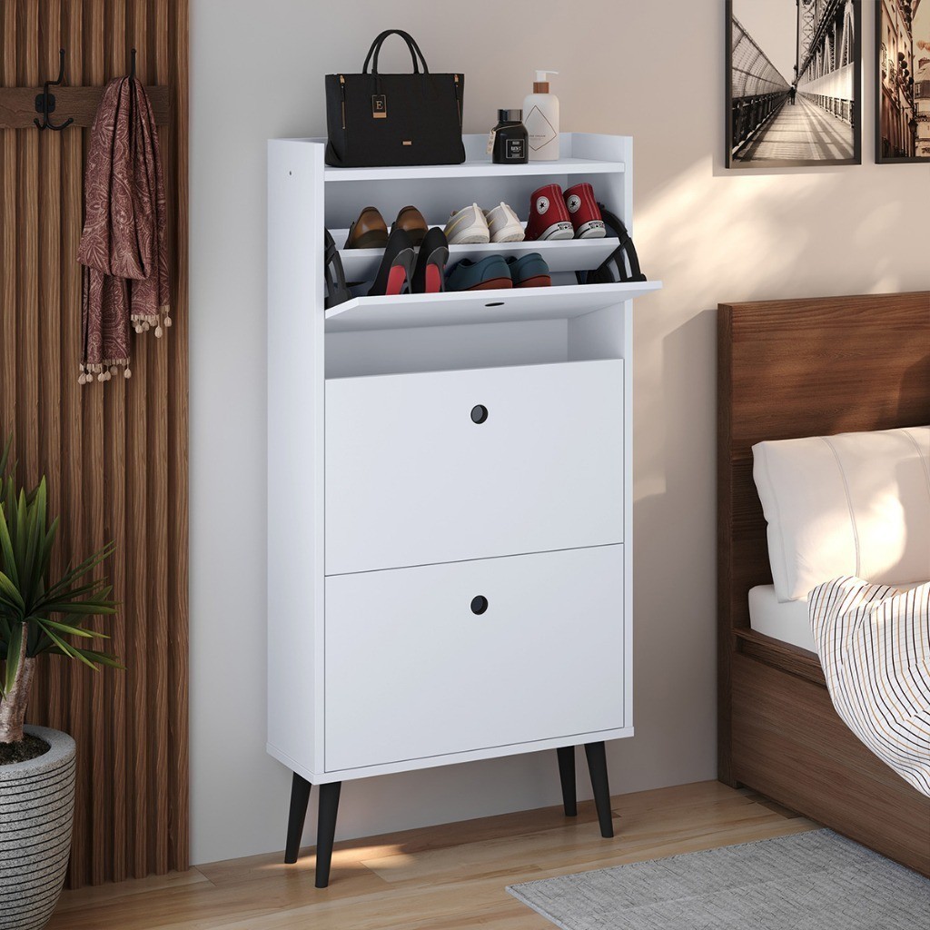Sapateira DARK Vertical 3 Gavetas Organizadora Calçados Retrô Sapateira Fechada Grande Compacta