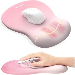 Mouse Pad Ergonômico TECKNET com Apoio para o Pulso, Superfície Lisa e Base Antiderrapante